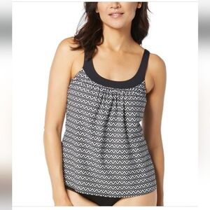 Coco Reef Black and White Relaxed Fit Tank Top